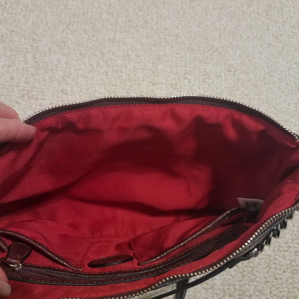 Dana Buchman Crossbody Burgundy Purse/Hand Bag - Picture 8 of 10